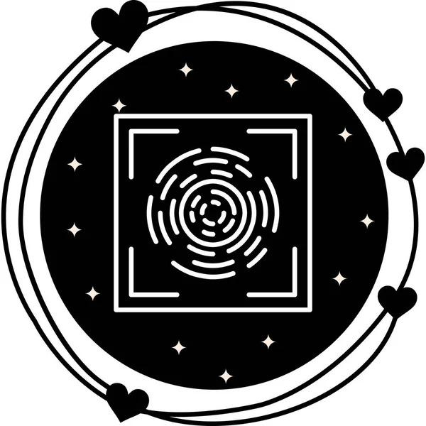 Parmak izi Çizgisi Simgesi Beyaz Arkaplanda İzole Edildi  