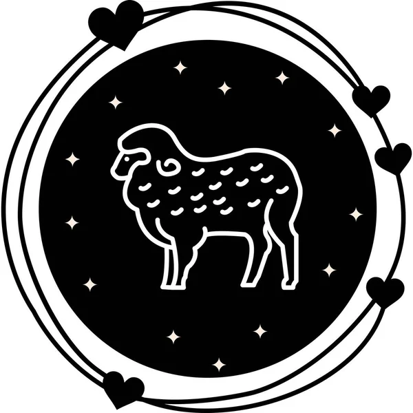 Koyun ikonu vektör illüstrasyon tasarımı
