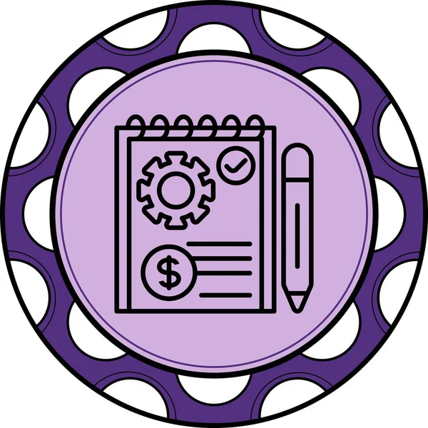 Proje Yönetimi web simgesi vektör illüstrasyonu