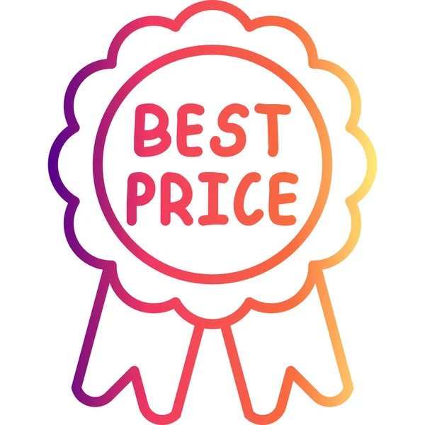 En İyi Fiyat düz simgesi, vektör, illüstrasyon