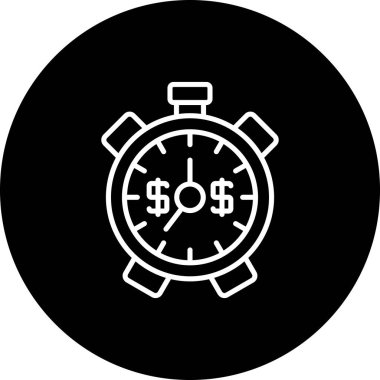 Alarm çizgisi simgesi, vektör illüstrasyonu