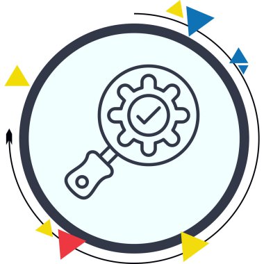 Kalite Kontrol web simgesi vektör illüstrasyonu