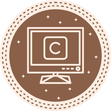 telif hakkı web simgesi vektör illüstrasyonu