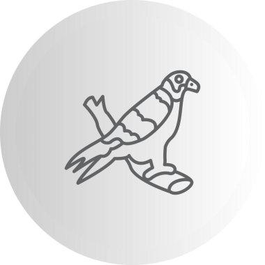 Peregrine Falcon simge vektör illüstrasyon tasarımı