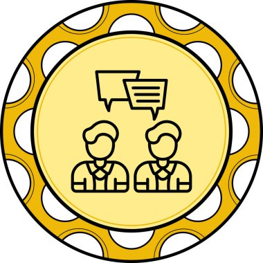 Tartışma. Web simgesi basit illüstrasyon