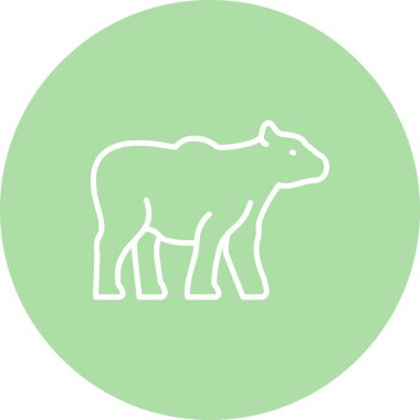 Kutup Ayısı simgesi vektör çizimi tasarımı