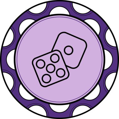 Dices web simgesi vektör illüstrasyonu