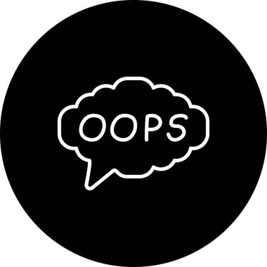 Oops Web simgesi vektör illüstrasyonu
