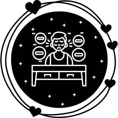 Negatif Düşünme Ağı vektör çizimi