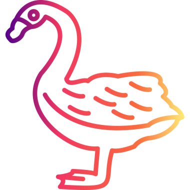 Siyah Kuğu simgesi vektör çizimi tasarımı