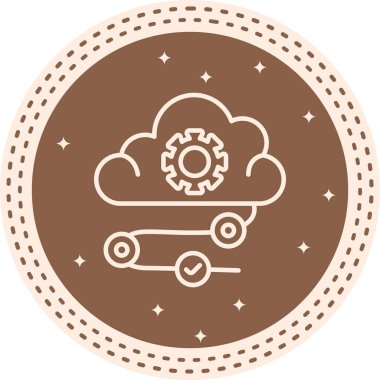 Bulut Hizmeti Dengeli Özel Düz Vektör Düzeni