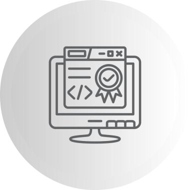 Yazılım web simgesi vektör illüstrasyonu