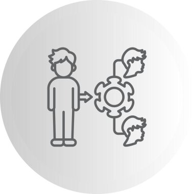 Takım Yönetimi web simgesi vektör illüstrasyonu