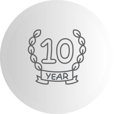 10 yıllık bir ikon. Uygulamalar için logo