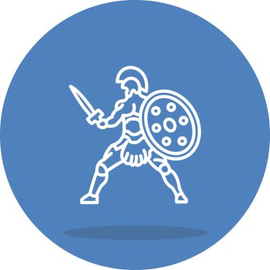 Kılıç Ustası Satırı Simgesi, Beyaz Arkaplanda Basit Görüntü 