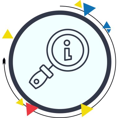 Information Search  web icon vector illustration
