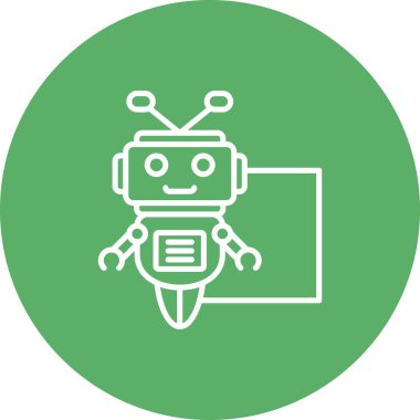 Bot simgesi, vektör illüstrasyonu basit tasarım