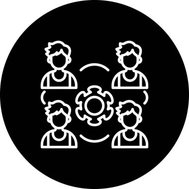 Merkezi bir dairesel amblem, resmi bir işbirliği anlaşmasını sembolize ederek iş adamlarının takım çalışmasını resmediyor.