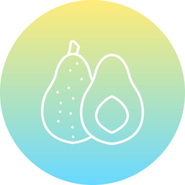 Avokado Yaratıcı Eşsiz Markalaştırma Vektörü Elemanı