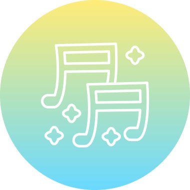 müzik web simgesi vektör illüstrasyonu