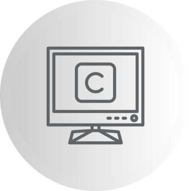 telif hakkı web simgesi vektör illüstrasyonu