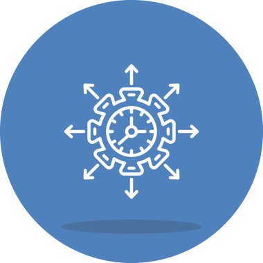 Proje Yönetimi web simgesi vektör illüstrasyonu