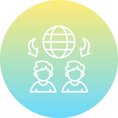 People Network web simgesi, vektör illüstrasyon tasarımı    