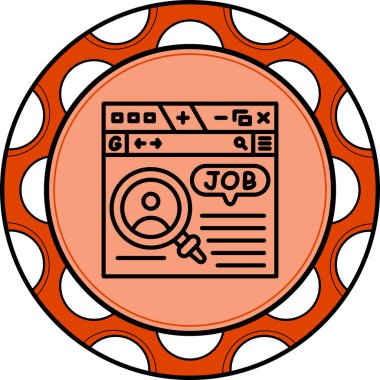 İş Arama Sitesi Yüksek Kaliteli Ölçeklenebilir Vektör İllüstrasyonu