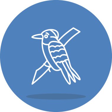 Beyaz boğazlı Kingfisher simgesi vektör illüstrasyon tasarımı