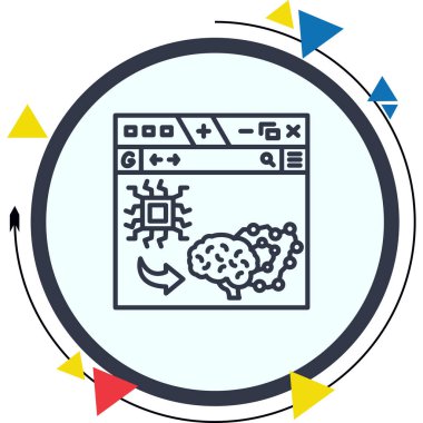 Web Sitesi Satır Simgesi, Basit Görüntü Beyaz Arkaplanda İzole Edildi