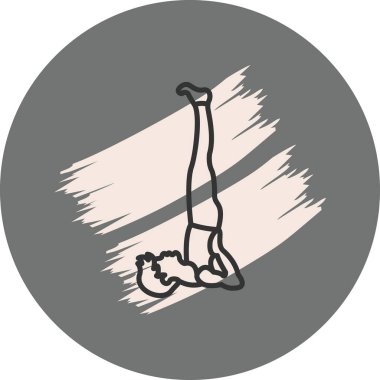 Omuz Ayağa kalk Poz Simgesi. yoga gevşeme logosu