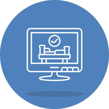 Çevrimiçi Rezervasyon Asgari Vektör Sanatı Özelliği