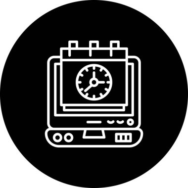 Son teslim tarihi web simgesi vektör illüstrasyonu