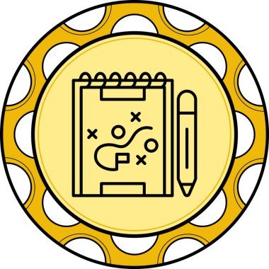 Strateji modern simgesinin vektör çizimi