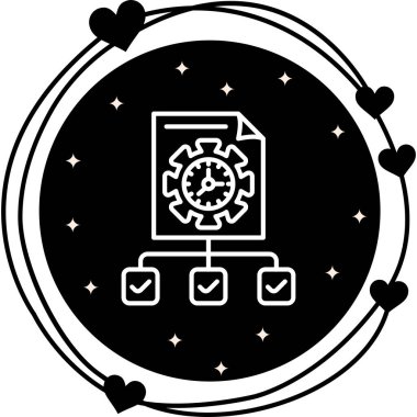 Proje web simgesi vektör illüstrasyonu