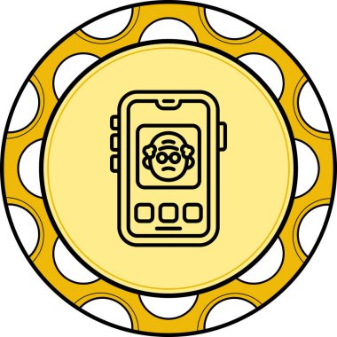 akıllı telefon simgesi, vektör illüstrasyonu basit tasarım