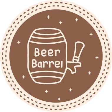 Fıçı Birası Eşsiz Yenilikçi Dijital Grafik Sembolü