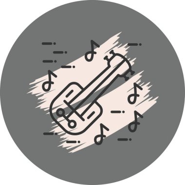 Banjo Müzik Web simgesi vektör illüstrasyonu