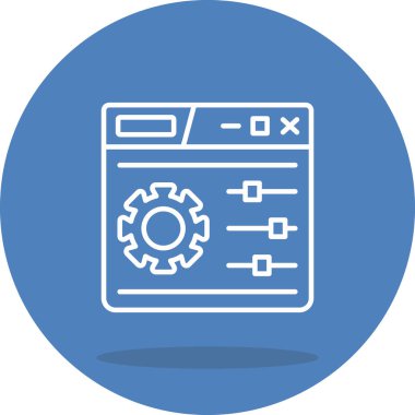 Dişlilerin çizgi çizimi ve sürgüleri aç / kapat web tarayıcı penceresinde oturur.