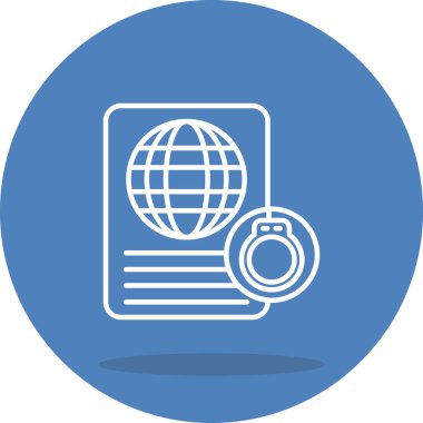 Pasaport simgesi, vektör illüstrasyonu basit tasarım