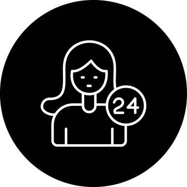 Modern 24 Saat 'in vektör illüstrasyonuName