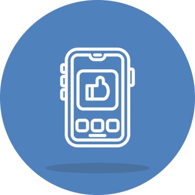 akıllı telefon simgesi, vektör illüstrasyonu basit tasarım