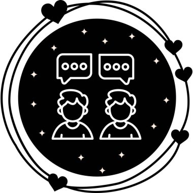 Konuşma web simgesi vektör illüstrasyonu