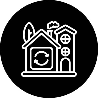 Ev Geri Dönüşümü Dengeli Profesyonel Markalaşma Grafik Sembolü