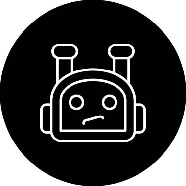 Bot simgesi, vektör illüstrasyonu basit tasarım