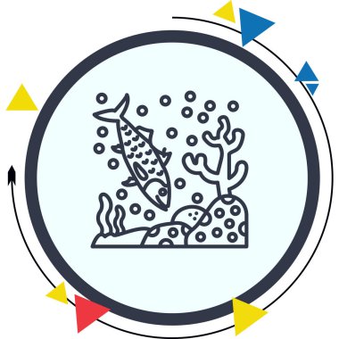 vector illustration, Atlantic Bonito icon element