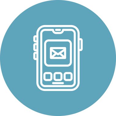 cep telefonu vektör simgesi modern ince çizgi illüstrasyonu