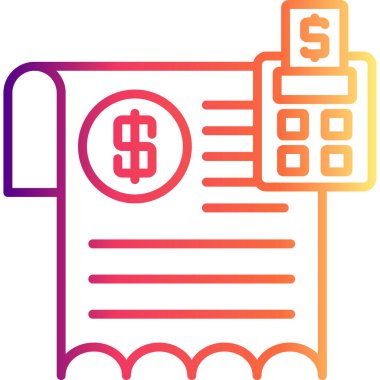 Dolar sembollü kağıt fatura ve mali muhasebe, bütçe planlaması veya gider izleme yönetimi için kullanılan hesap makinesi aracı