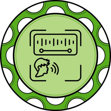 Ses Tanıma Ağı vektör çizimi