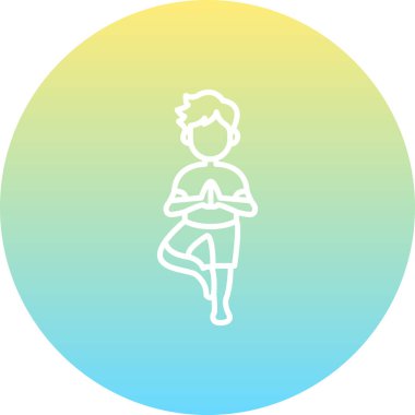 Ağaç Duruşu Premium Çağdaş Düz Vektör Özelliği   